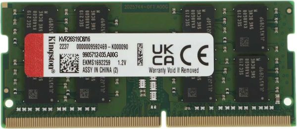 Оперативна пам'ять Kingston 16 GB SO-DIMM DDR4 2666 MHz
