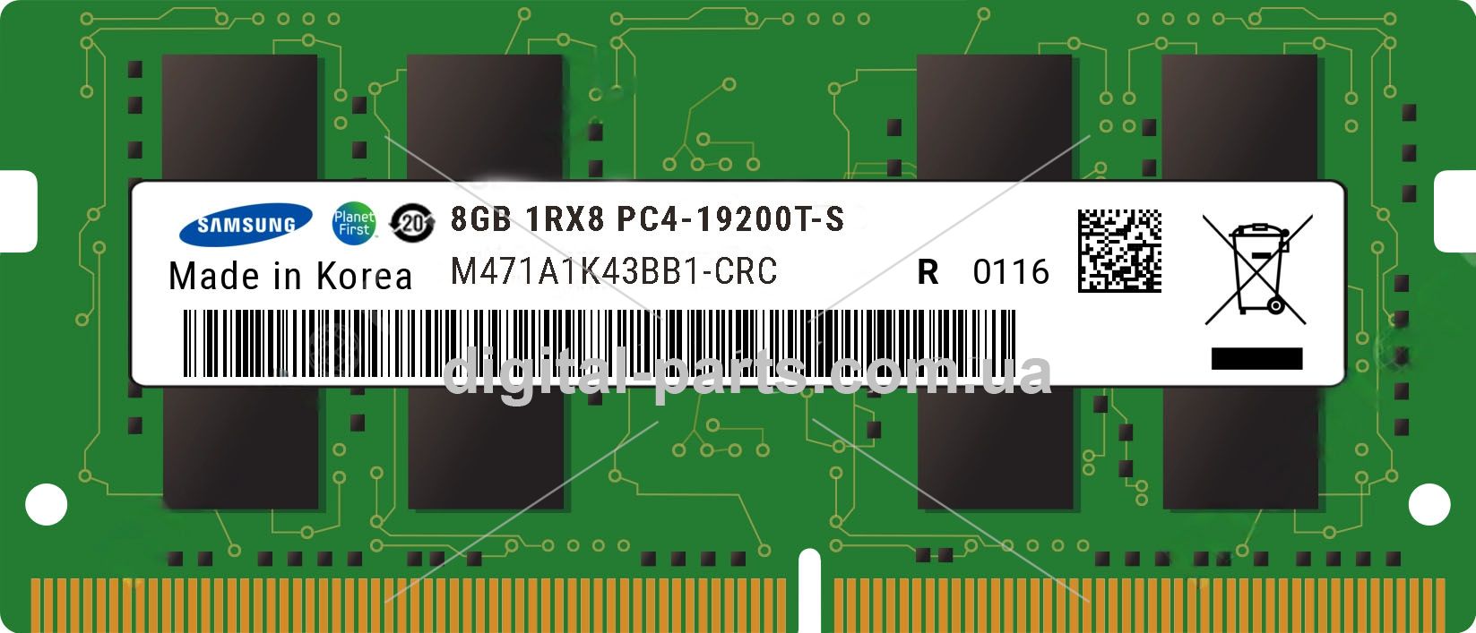 Оперативна пам'ять Samsung 8GB SO-DIMM DDR4 2400MHz для ноутбука